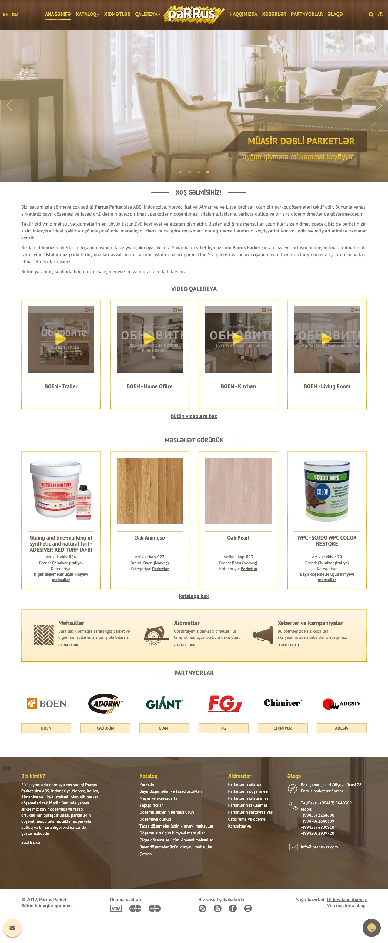 Parrus parket mağazasının saytı 1