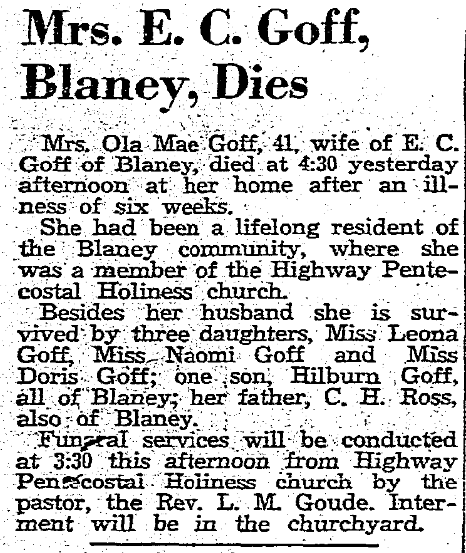1939.12.29 - Mrs E C Blaney Dies.png