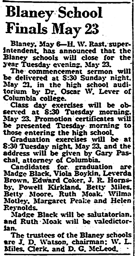 1950.05.07 - Blaney School Finals May 23