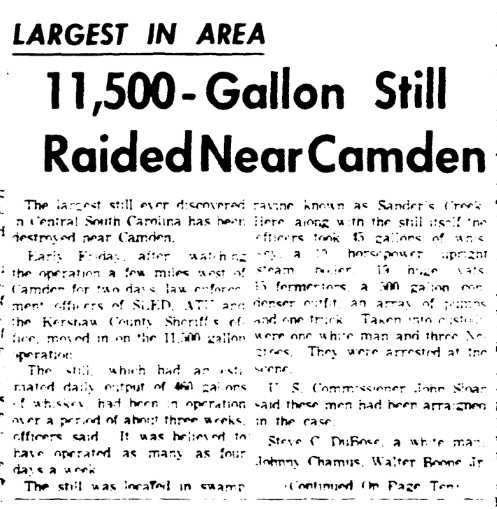 1956.01.17 - Largest in Area 11500 Gallon Sill Raided Near Camden
