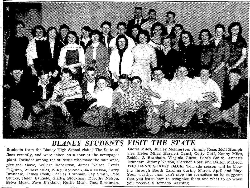 1956.03.18 - Blaney Students Visit The State