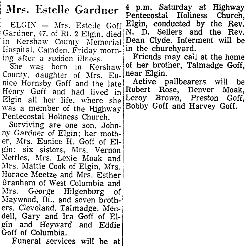 1965.08.28 - Mrs Estelle Gardner