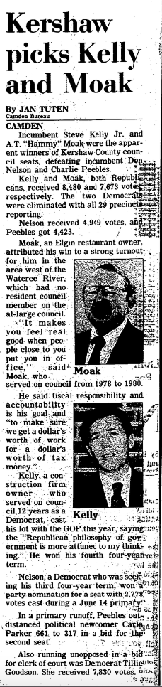 1988.11.09 - Kershaw picks Kelly and Moak