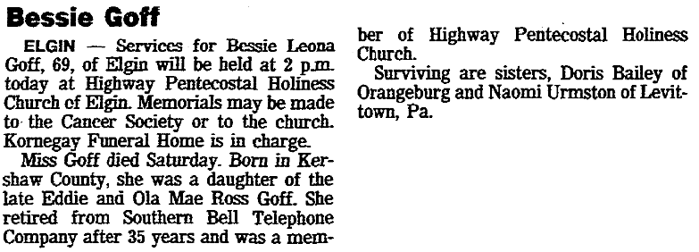 1991.12.16 - Bessie Goff