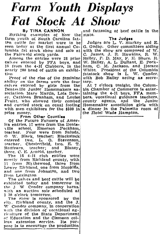 1945.04.23 - Farm Youth Displays Fat Stock at Show