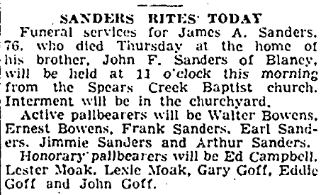 1949.12.31 - Sanders Rites Today