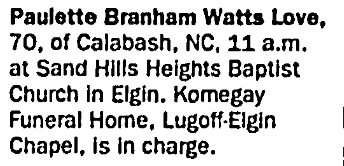 2017.01.16 - Paulette Branham Watts Love