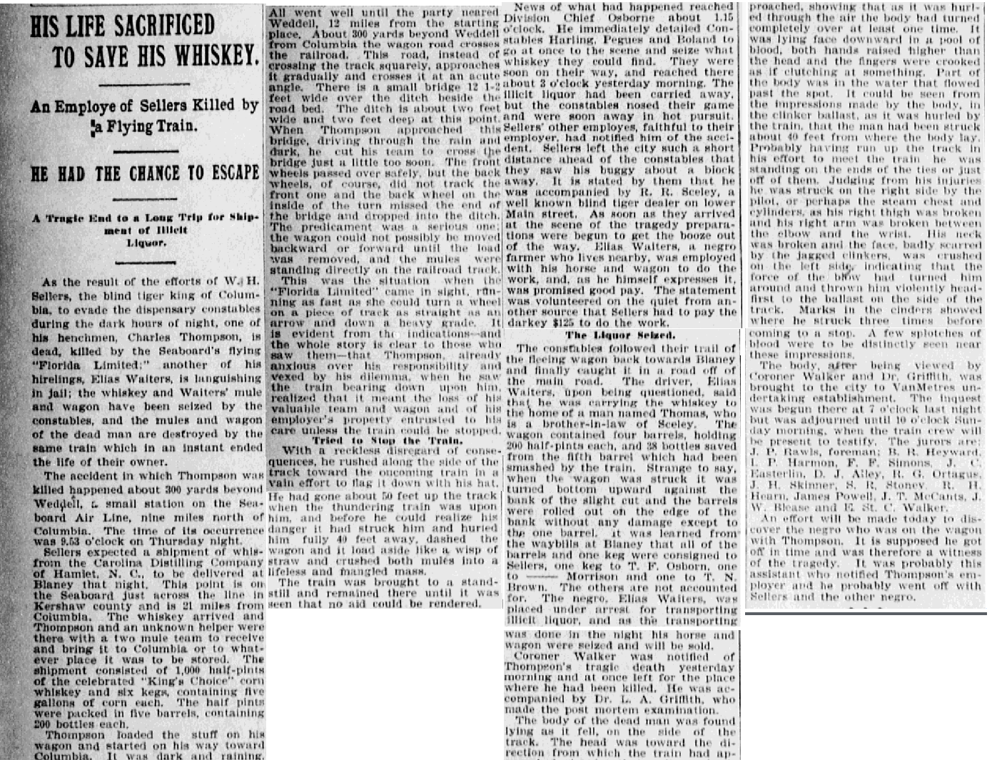 1905.03.11 -His Life Sacrificed To Save His Whiskey