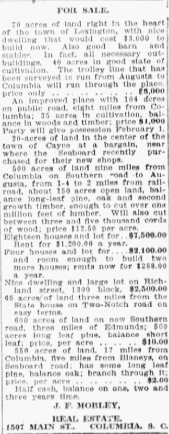 1907.02.10 - For Sale