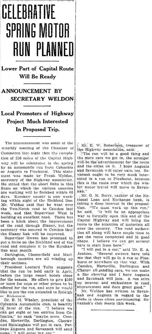 1910.01.25 - Celebrative Spring Motor Run Planned