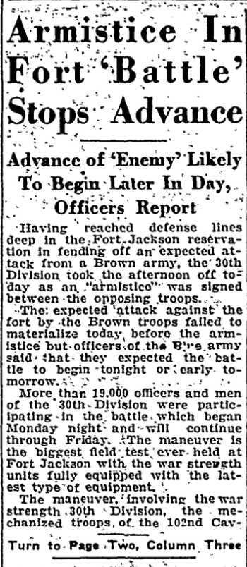 1941.04.30 - Armistice In Fort Battle Stops Advance