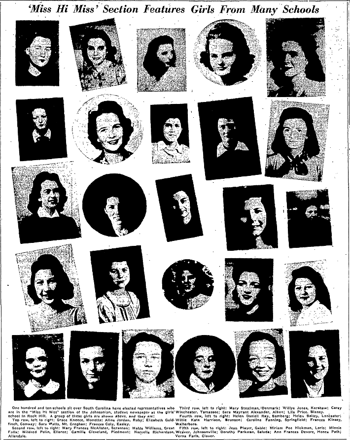 1941.05.02 - Miss Hi Miss Section Features Girls From Many Schools.png