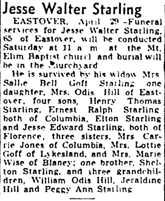 1949.04.29 - Jesse Walter Starling