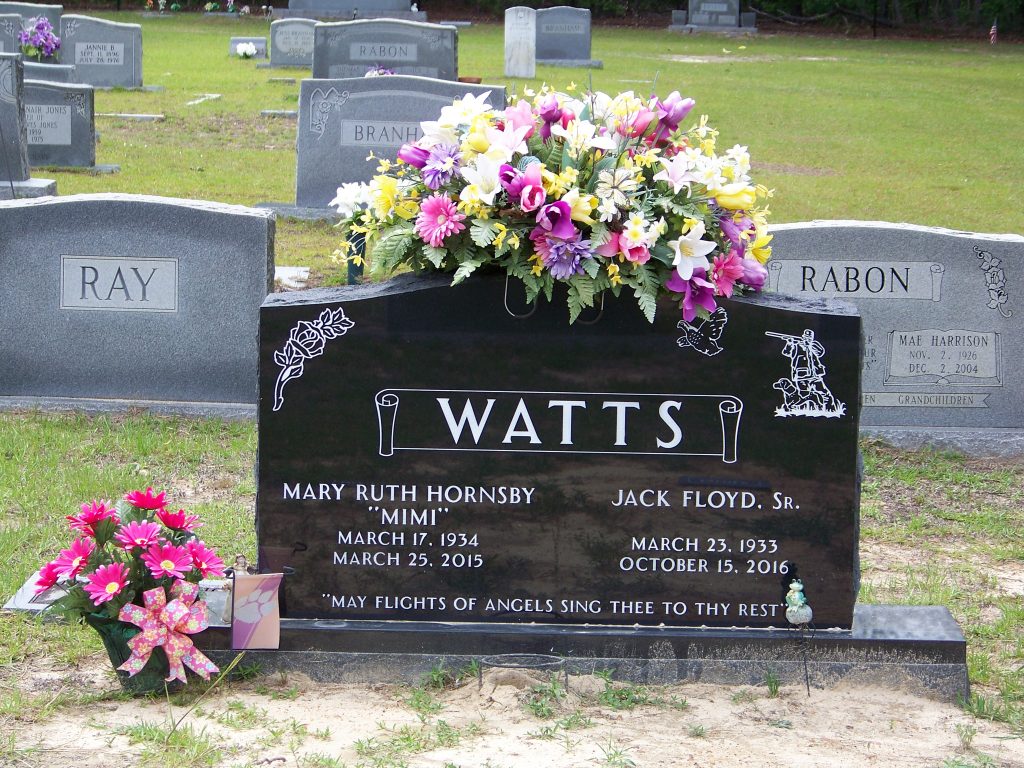 Mary Ruth Hornsby Watts Kershaw County, South Carolina History