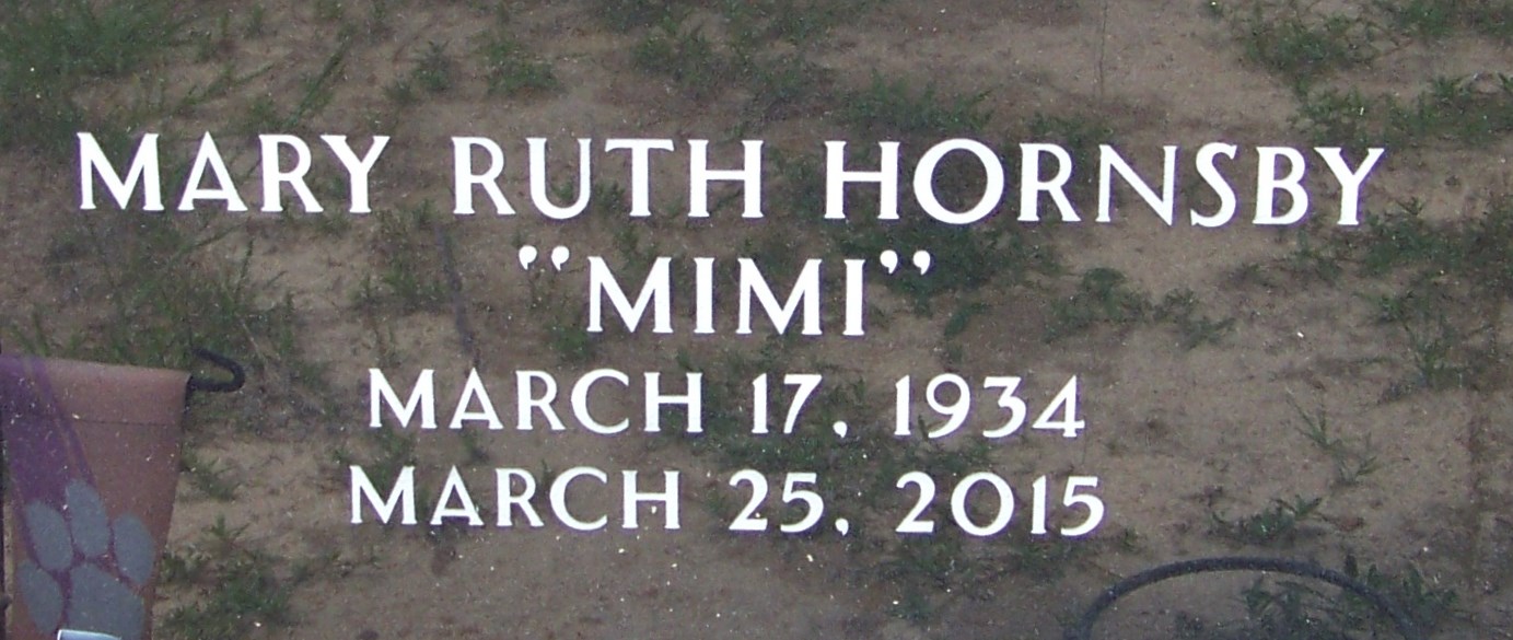 Mary Ruth Hornsby Watts Kershaw County, South Carolina History