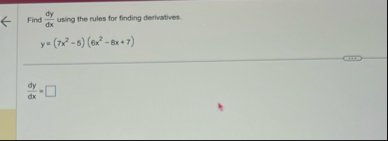 Find d y d x using the rules for finding