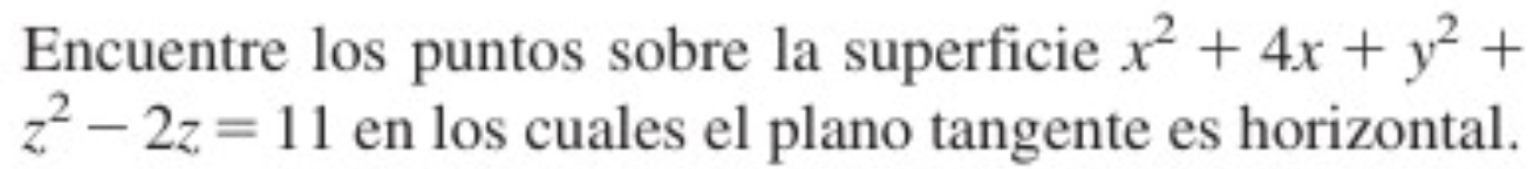 Encuentre los puntos sobre la superficie x 2 + 4