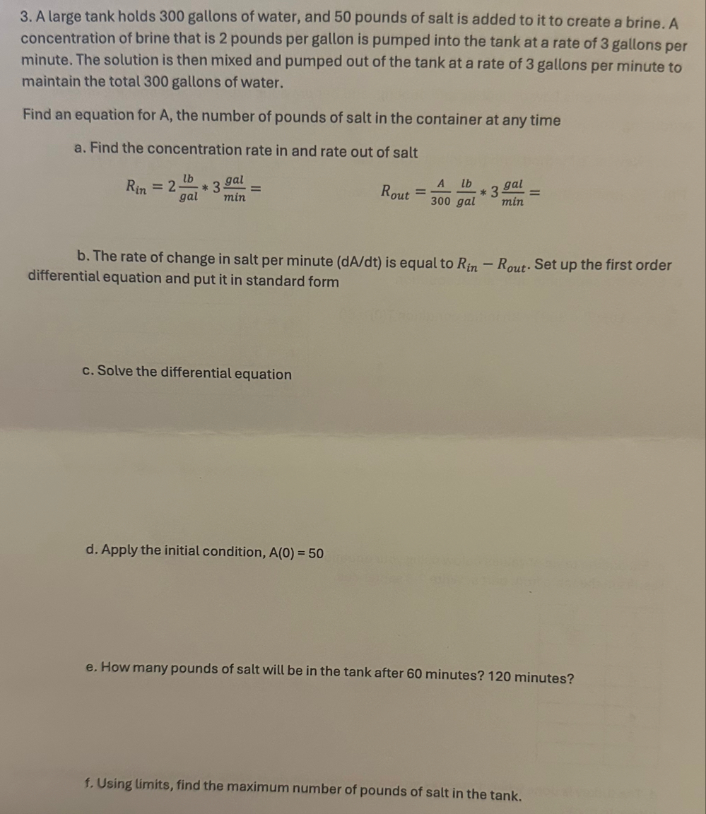 A large tank holds 3 0 0 gallons of water, and 5