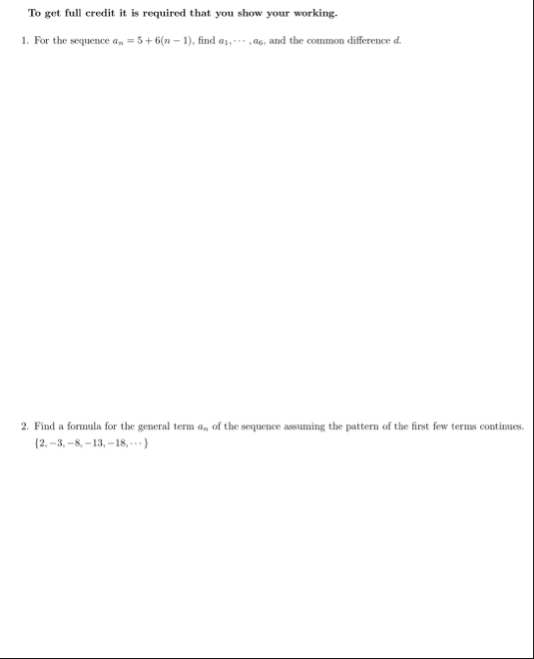 To get full credit it is required that you show