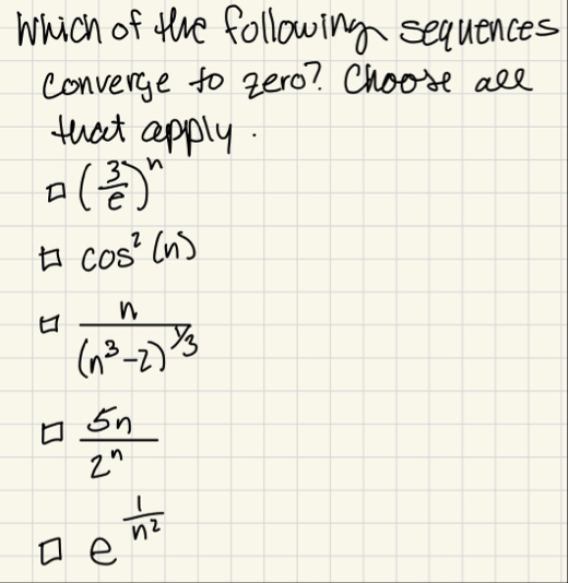 Which of the following sequences converge to