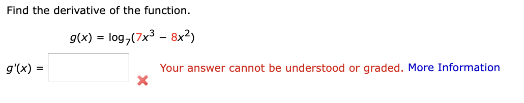 Find the derivative of the function. g ( x ) =