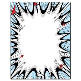 Comic Stripes and Stars Letterhead