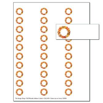 Fall Wreath Address Labels