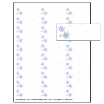 Frosty Snowflakes Address Labels