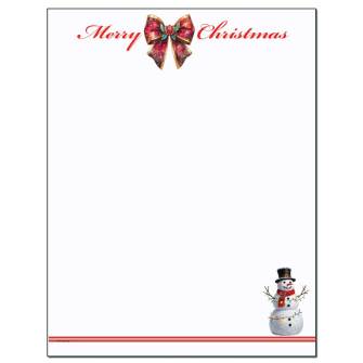 Merry Christmas Ribbon Letterhead