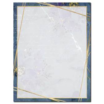 Navy and Gold Frame Letterhead