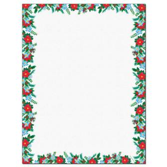 Poinsettia Garland Letterhead