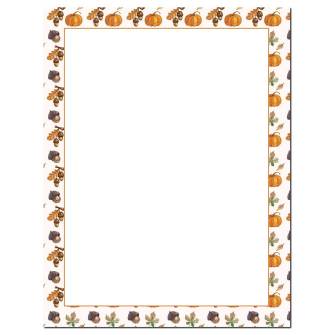 Pumpkin Acorn Pattern Letterhead