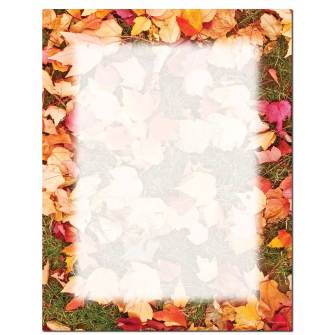 Real Leaves Border Letterhead