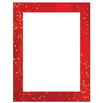Red and Gold Stars Letterhead