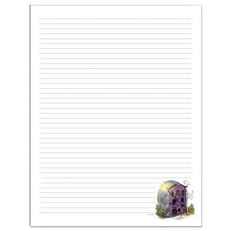 Spooky House Lined Letterhead