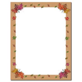 Stained Glass Leaves Letterhead
