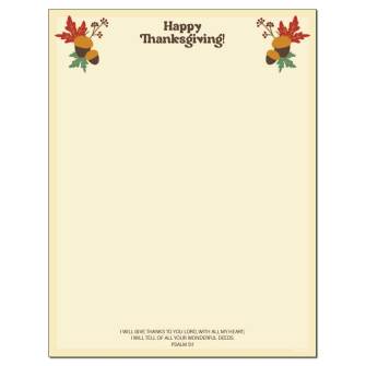 Thanksgiving Psalm Letterhead