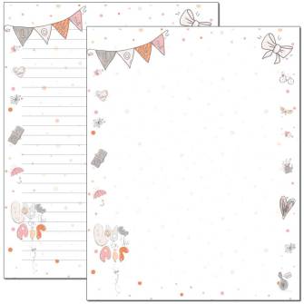 Valentine's Love Lined Letterhead