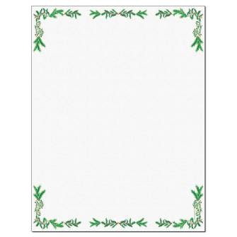 Watercolor Garland Letterhead