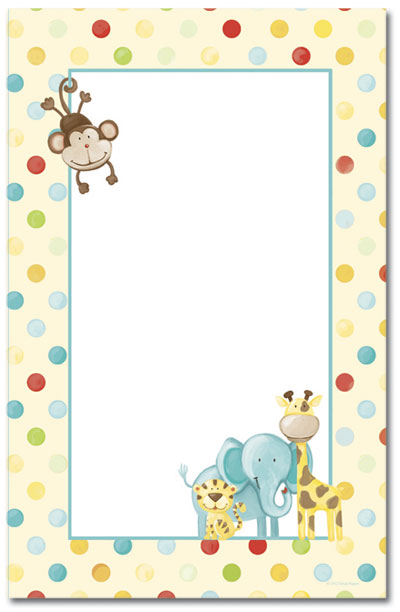 Kid's Room - Baby Zoo Animals Letterhead