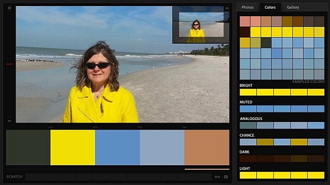 Naples Beach - blue-sky, sand, yellow color palette