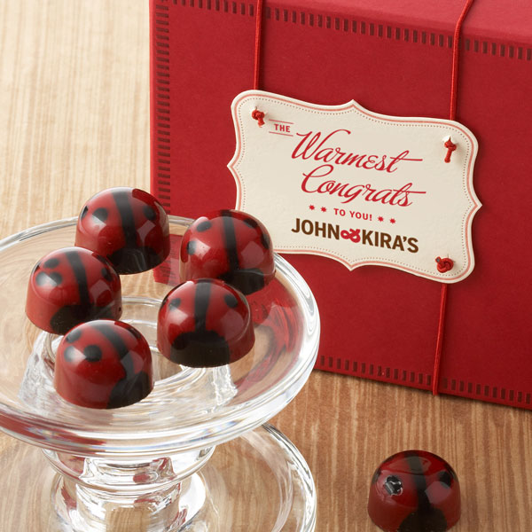 Dark Chocolate Ganache Ladybugs 9pc - Congrats