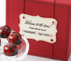 Red Ganache Ladybug Chocolates - Business 16pc