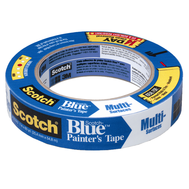 Shield Tape Blue Painter’s Masking Tape – 3” X 60 Yards, 5.7 Mil, Acrylic Adhesive (16 Rolls Pack)