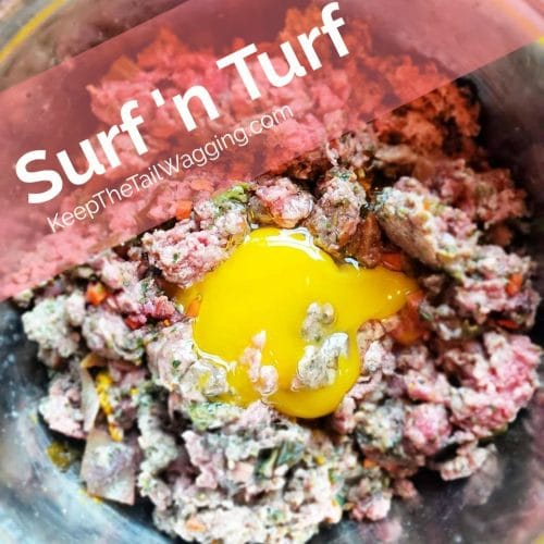 Easy Raw Dog Food Recipe Surf 'n Turf Keep the Tail Wagging Raw Feeder Life