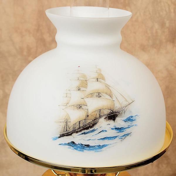 Aladdin Sailing Ship Glass Oil Lamp Shade, Lamp Shades Lehman's