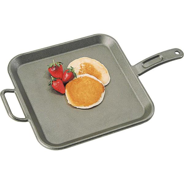 Lodge Logic Cast Iron Square Breakfast Griddle, Cast Iron Lehman's