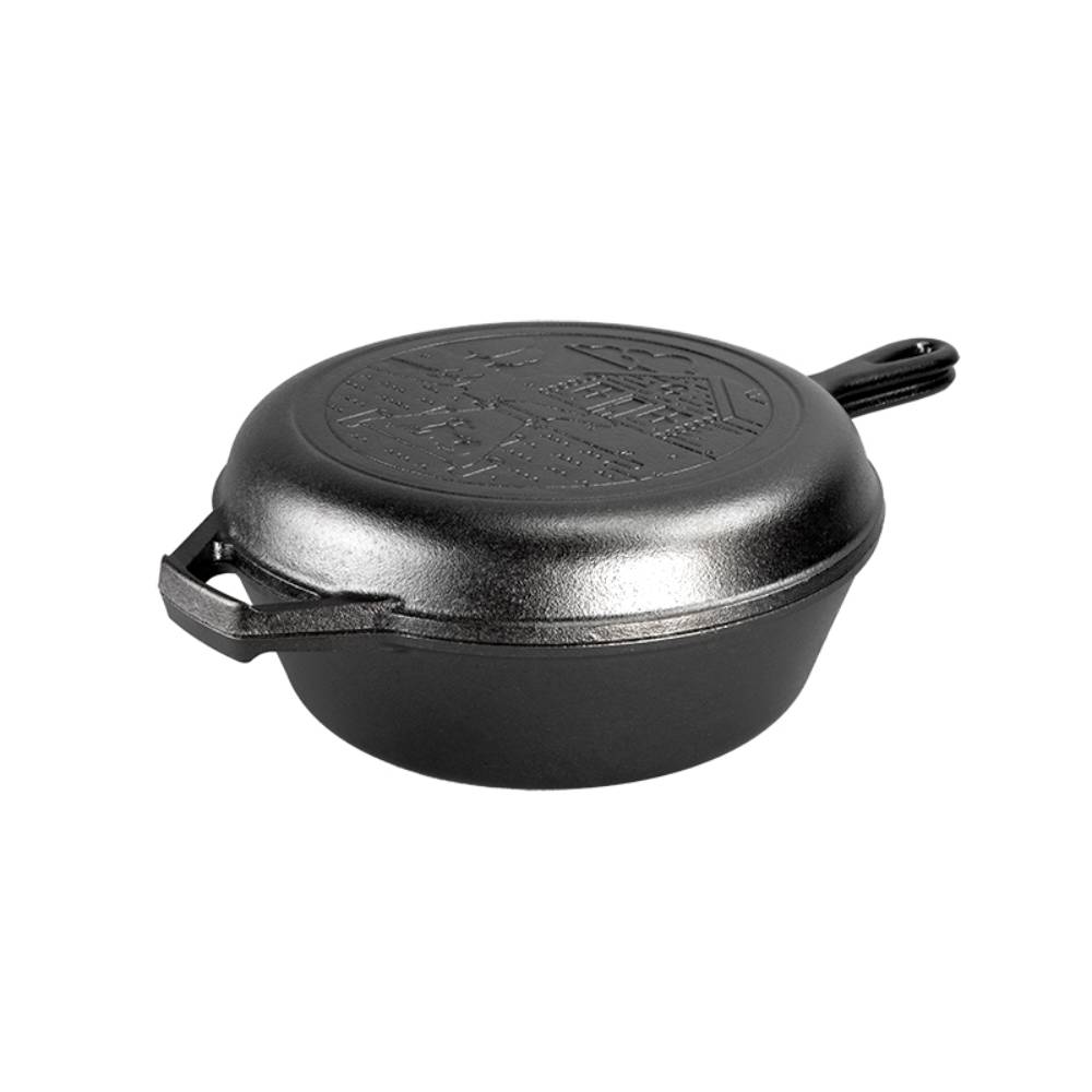 Lodge Cast Iron Cabin Combo Cooker Skillet Dutch Oven 3.2 Quart | eBay