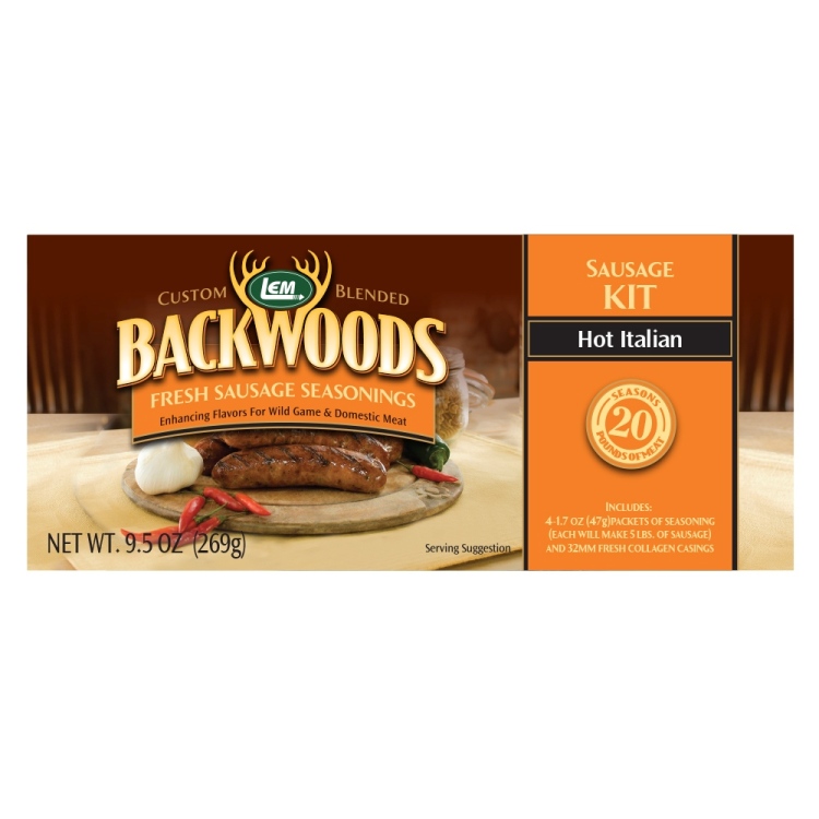 Backwoods Hot Italian Fresh Sausage Kits LEM Products