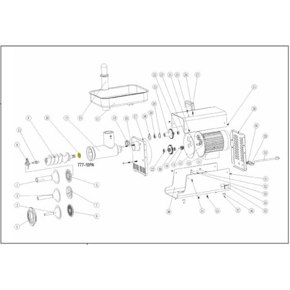 Part Washer for 2006 22 Big Bite Grinder 781 LEM Products